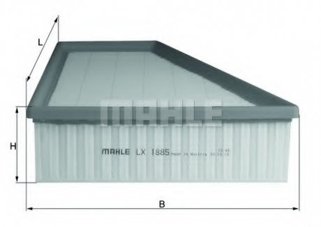 Фильтр воздушный FILTERS Mahle LX 1885 (фото 1)