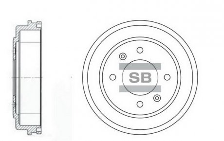 Тормозной диск задний ELANTRA00-(Корея) Sangsin SD1039 (фото 1)