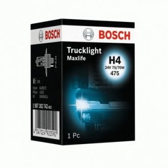 Лампа H4 24V 75-70W P43t HEAVY DUTY Bosch 1 987 302 742