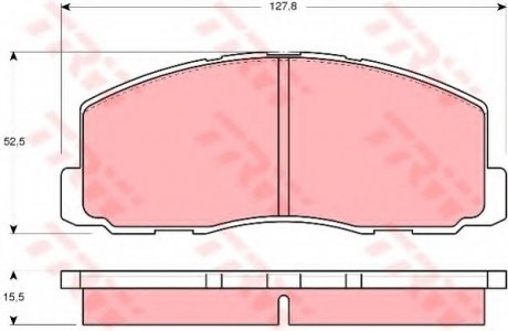 Комплект тормозных колодок, дисковый тормоз TRW GDB355 (фото 1)