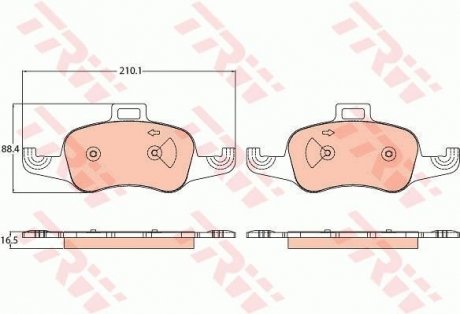 Гальмівні колодки дискові AUDI TT "F "14>> TRW GDB2120 (фото 1)