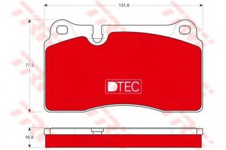 Комплект тормозных колодок, дисковый тормоз TRW GDB1670DTE (фото 1)