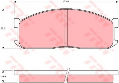 Комплект тормозных колодок, дисковый тормоз TRW GDB983 (фото 1)