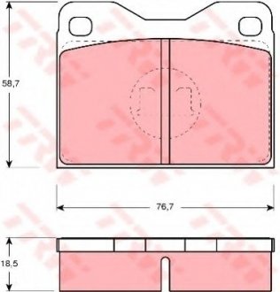 Комплект тормозных колодок, дисковый тормоз TRW GDB279 (фото 1)