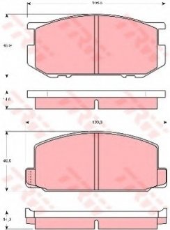 Комплект тормозных колодок, дисковый тормоз TRW GDB181 (фото 1)
