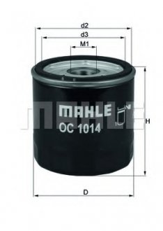 Фільтр масляний Mahle OC 1014 (фото 1)