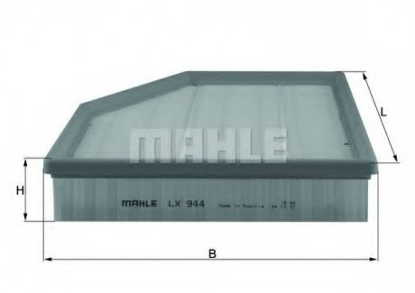 Фільтр повітряний БМВ 5 (е60, е61) Mahle LX 944 (фото 1)