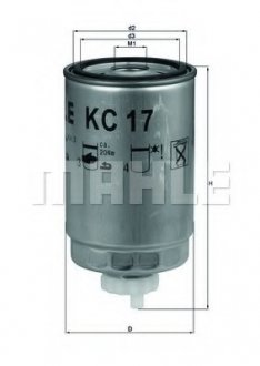 Фильтр топливный FILTERS Mahle KC 17D (фото 1)