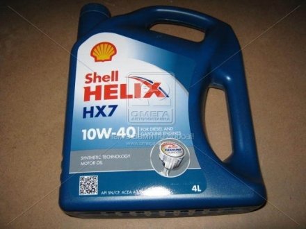 Олива моторн. Helix HX7 SAE 10W-40 (Каністра 4л) SHELL 4107456 (фото 1)