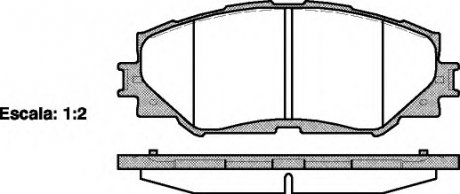 Колодка гальм. диск. TOYOTA AURIS, RAV 4 передн. (вир-во) REMSA 1232.00 (фото 1)