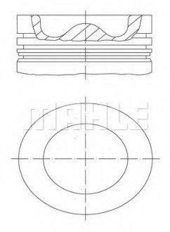 Поршень з поршневими кільцями D =108.0 DEUTZ BF 4M1013/6M1013 Mahle 099 99 00 (фото 1)