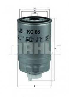 Фильтр топливный FILTERS Mahle KC 68 (фото 1)