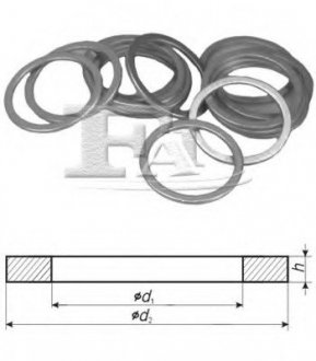 Алюминиевые шайбы, Al 12,00 x 17,00 x 1,50 FA1 (Fischer Automotive One) 310.980.100 (фото 1)