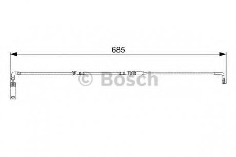 Датчик гальмівних колодок БМВ 5 (е60) задній Bosch 1987473003 (фото 1)