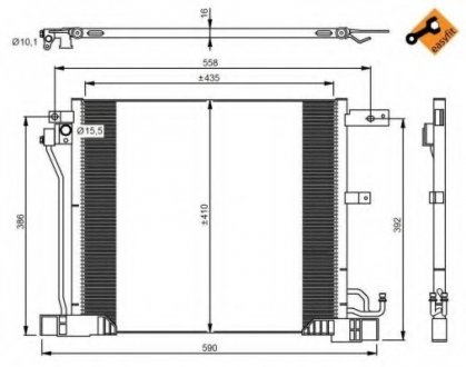 Радіатор кондиционера EASY FIT NRF 350040 (фото 1)