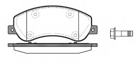Колодка гальм. диск. VW AMAROK (09/10-)передн. (вир-во) REMSA 1250.00 (фото 1)
