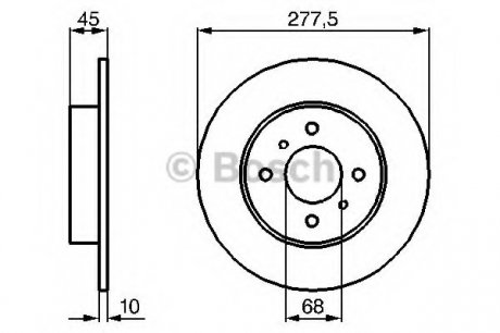 Гальмівний диск Bosch 0986479105 (фото 1)