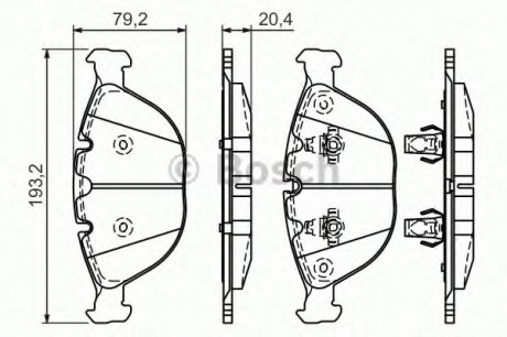 Колодки гальмівні дискові Bosch 0986494217 (фото 1)