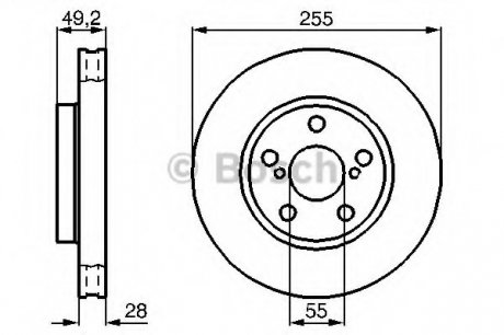 Гальмівний диск Bosch 0 986 478 858 (фото 1)