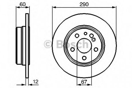 Тормозной диск Bosch 0 986 478 607 (фото 1)