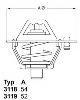 Термостат DAIHATSU;TOYOTA WAHLER 3119.82D5 (фото 1)