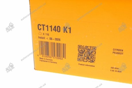 Комплект ремня ГРМ Conti CONTI Contitech CT1140K1