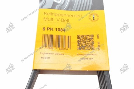 Пас привідний з довжиною кола понад 60см, але не більш як 180см Contitech 6PK1084