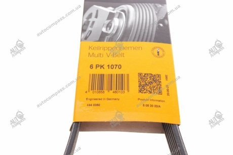 Пас привідний з довжиною кола понад 60см, але не більш як 180см Contitech 6PK1070