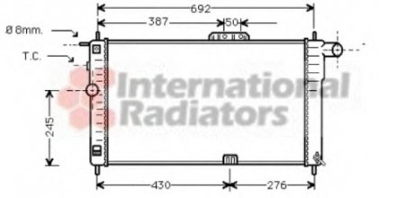 Радиатор daew nexia 15 mt - ac 94- Van Wezel 81002001 (фото 1)