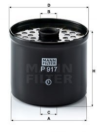 Фильтрующий элемент топливного фильтра MANN P 917 X (фото 1)