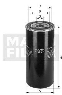 Фильтр масляный гидравлической системы MANN WD 13 145/1 (фото 1)