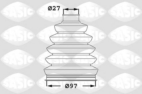 Ремонтний комплект пильника шруса з елементами монтажу SASIC 1904043 (фото 1)