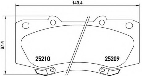 Тормозные колодки BREMBO P83140 (фото 1)