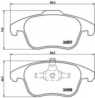 Тормозные колодки BREMBO P61086 (фото 1)