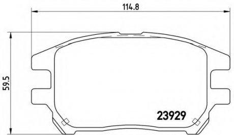 Тормозные колодки BREMBO P56050 (фото 1)