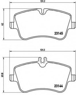 Тормозные колодки BREMBO P50045 (фото 1)