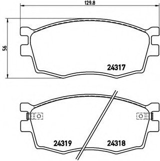 Тормозные колодки BREMBO P30026 (фото 1)