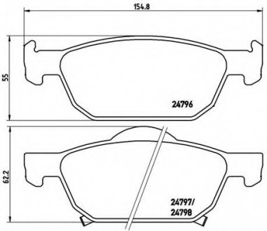 Тормозные колодки BREMBO P28044 (фото 1)