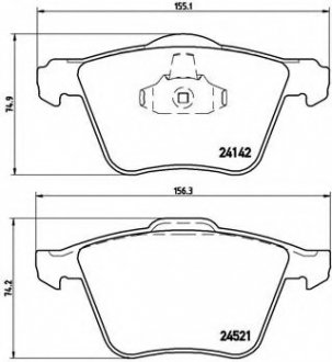 Гальмівні колодки дискові BREMBO P24077 (фото 1)