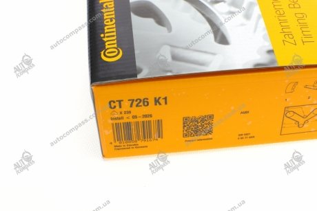 Комплект ременя ГРМ (Вир-во) Contitech CT726K1