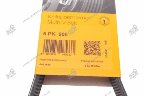 Ремень поликлиновой Conti CONTI Contitech 6PK906
