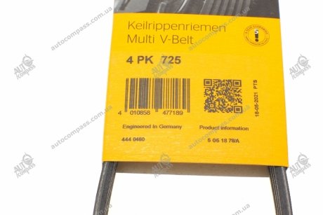 Пас привідний з довжиною кола понад 60см, але не більш як 180см Contitech 4PK725