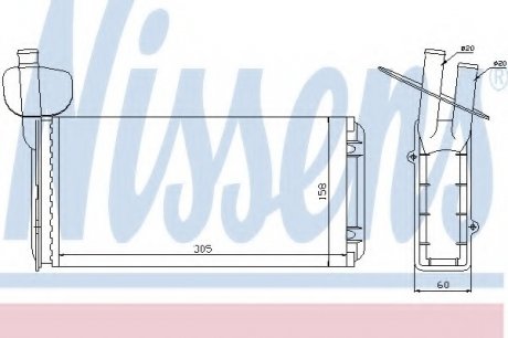Радиатор отопителя NISSENS 73965 (фото 1)