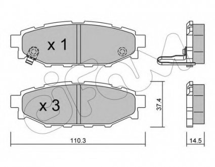 . SUBARU LEGACY IV задн. Cifam 822-764-0 (фото 1)