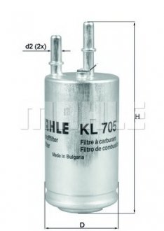 Фільтр паливний Volvo S60/S80/V40/V60/V70 06- (h=1 Mahle KL 705 (фото 1)