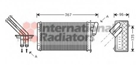 Радиатор опалювача laguna1-2 94-01 type behr Van Wezel 43006203 (фото 1)