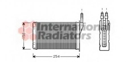Радиатор опалювача renault express/r5/r9/r11 Van Wezel 43006087 (фото 1)