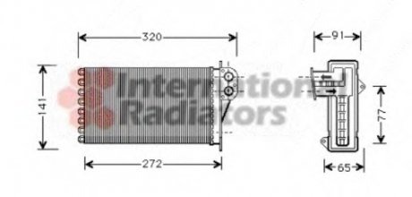 Радиатор опалювача peug 206/citr picasso 99- Van Wezel 40006199 (фото 1)