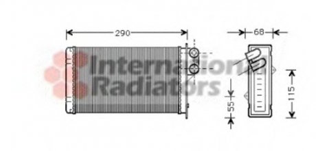 Радиатор опалювача p405/p406 all mt/at 87-99 Van Wezel 40006100 (фото 1)