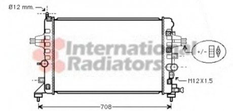 Радиатор astra h 16i-16v mt/at 04- Van Wezel 37002363 (фото 1)